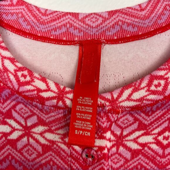 Skims Pointelle Logo Long Sleeve Henley Small - Picture 4 of 4